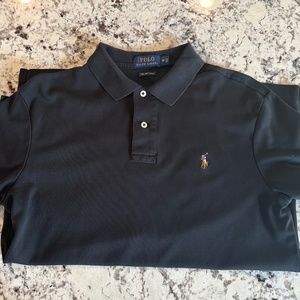Polo Ralph Laurens Mens Pima Soft Touch Polo (Black) - MEDIUM
